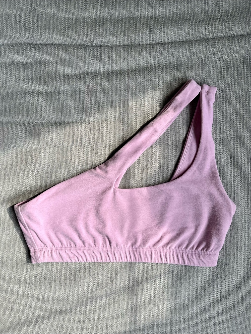 TNA 🩷 One-Shoulder Double Strap Pink Sports Bra